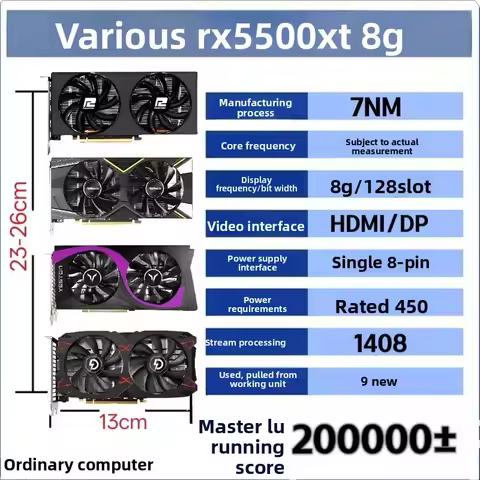 disassembly RX580 570 590 5500XT 5700 6500 6600XT 6750 Gaming computer graphics card