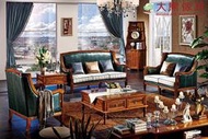 【大熊傢俱】A69 玫瑰系列 美式皮沙發 歐式皮沙 美式鄉村風 多件式沙發 休閒組椅 木製沙發