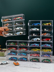 Toy Car Show Display Case Organize Storage Boxes Hot Weels กล่องโชว์อะคริลิค กล่องโชว์โมเดลรถฝาหน้าเปิดได้ กล่องใสกันฝุ่นกันรอย โชว์รถโมเดล อะคริลิค