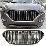 Grill W/light Fits For 2013-2016 Hyundai IX35 Black/Chrome Grill