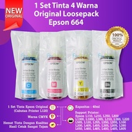 terbaru 1 SET Tinta Printer EPSON ORIGINAL ORI 664 L220 L210 L350