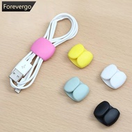FOREVERGO 1Pc/5Pcs Colorful Data Cable Organizer Earphone Charging Cable Storage Buckle Multifunctional Desktop Cable clamp M7Z2