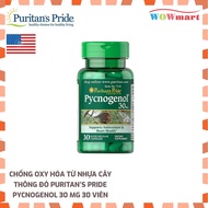 OXY Antioxidant from red pine tree sap Puritan's Pride Pycnogenol 30 mg 30 tablets