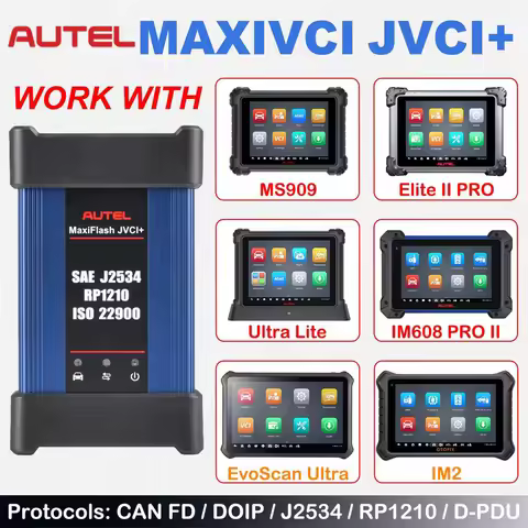 Autel MaxiFlash JVCI+ J2534 Pass-Thru ECU Programming Driver with CAN FD & DoIP Protocol For Autel M
