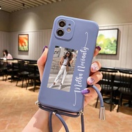 Softcase Macaron Custom nama + Foto kamu Tali lanyard For Type OPPO A16 A15 A54 RENO 5/5F A74 A3s A5