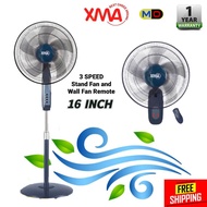 XMA by AIWA Stand Fan (16”) and XMA-168SF / XMA Wall Fan Series (16”)with Remote XMA-16RWF