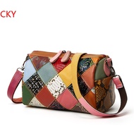 【hot】™ Leather Womens Bag New Boston Pillow Bag Shoulder Crossbody Fashion Trendy Bag Cowhide Bag