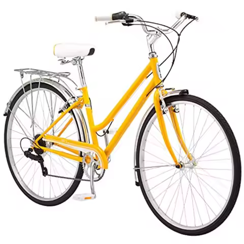 Wayfarer Hybrid Bike for urban commuting, steel frame, classic black, 7-speed gearing with linear pu