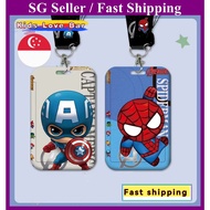 (SG Seller) Ezlink Card Holder With Lanyard Disney The Avengers Spiderman Iron Man Card Cover Bus Ca