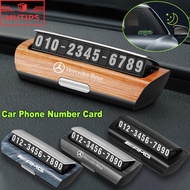 Mercedes Benz Car Phone Number Display Luminous Plate Holder Car Temporary Parking Card Sticker For 