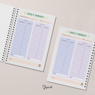 Daily Budget Cashflow Notes Financial Planner Daily Financial Notes A5 B5 A4