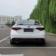 For Alfa Romeo Giulia Spoiler Carbon Fiber Rear Trunk Spoiler Gloss Black Finish Quadrifoglio Verde 