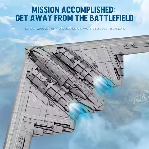 Building Blocks of Military Aircraft, Fighter Model, Missile Bomber Brick, Toys for Kids, Gifts, B2,
