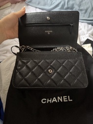 Chanel woc 發財包 black leather