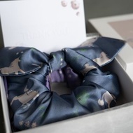 聖誕禮物 靛藍色獨角獸小甜甜蝴蝶結圈髮束