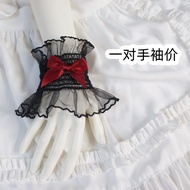 Gothic Phong Cách Lolita Màu Đen Ren Bướm Nơ Vỏ Bọc Tay Áo Nữ Dễ Thương Phong Cách Lolita Bảo Vệ Cổ