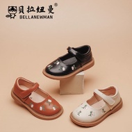 Girl Princess Little Leather Shoes Dance Shoes Embroidered Children's Shoes Big Girl Girl