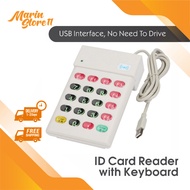 2Dfire ID Card Reader With Keyboard USB Interface Bluetooth Pembaca Kad Dengan Papan Kekunci 带键盘读卡器