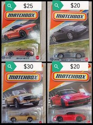Matchbox Mercedes benz AMG SL 63, 230 SL, Porsche 911 Carrera, 911 Targa (Hotwheels Hot wheels Tomic