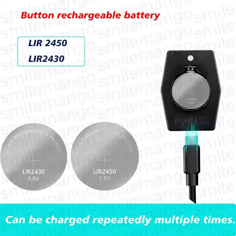 2-10PCS LIR2430 LIR2450 Rechargeable Battery CR2430 CR2450 Lithium charging Can Replace for watches