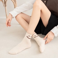 🌟Ready Stock 24H Shipment🌟Plain Color Smiley Socks Socks Socks Socks Mid-tube Socks Cotton Socks Men