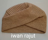 ciput rajut turban instan