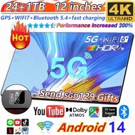 Exclusive P100PRO MAX tablet Android15 24GB+2TB 4K 12-inch tab WIFI7E google meet youtube tablet and