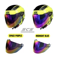 GIVI Visor M30.3 / M11 Revo Super Siang Malam / Visor GIVI PRESTO SPACE PURPLE / MIDNIGHT BLUE KAKI 