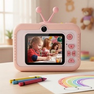 Kids 2.4-inch IPS Cartoon Camera, Digital Gift Toy for 4-11 Yr Old Boys & Girls, Perfect for Birthda