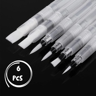 Pen Berus Cat Air, 6 Keping, Pen Berus Air Untuk Cat Air, Pen Warna Air, Pen Cat Cat Air, Air Boleh 