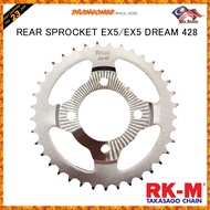 Rear Spocket Belakang RKM 428 EX5 / EX5 DREAM / SPROCKET REAR 428 RKM EX5 33-38