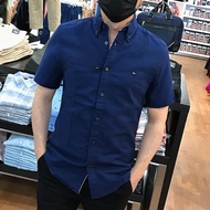 26 North American Tommy Hilfiger Tommy Summer Mens Handsome Casual Business Stretch Oxford Short-sle