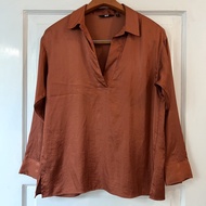 Preloved Uniqlo Blouse - Teracota