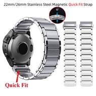 26mm 22mm Quick Fit Strap High Quality Stainless Steel Magnetic Band For Garmin Fenix 7 7X 6 6X Pro 5 5X Plus 3 HR 2 Marq Gen2 Epix Pro 47mm 51mm