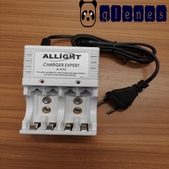 GLENES AA Battery Charger, 2-Slot Design Universal Compatibility Rechargeable Battery Charger, 220V 