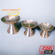 LILIN Parabolic Motif Brass Candle Holder Aromatherapy Candle Holder Polish Brass