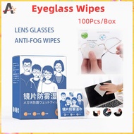 100Pcs Disposable Anti Fog Wipes Eyeglasses Wipes Cleaning Lens Cloth For Spectacles Lenses Camera