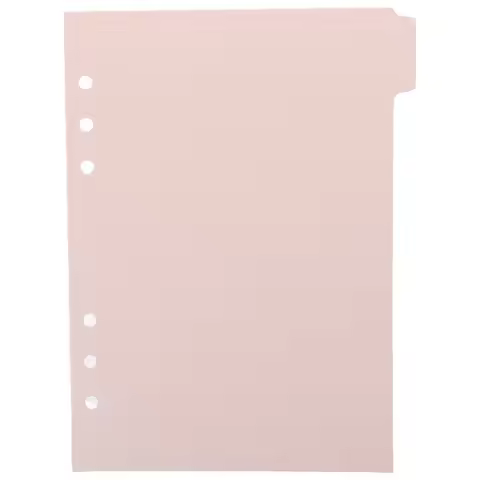 6 PCS Planner 6 PCS Binder Divider 6 Ring Plastic Index Page Tabs A5 Pink Binder Index Dividers Home