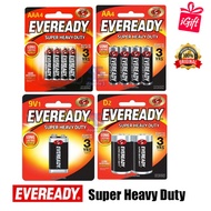 Eveready Battery/Super Heavy Duty Battery/D2/9V1/AA4/AAA4