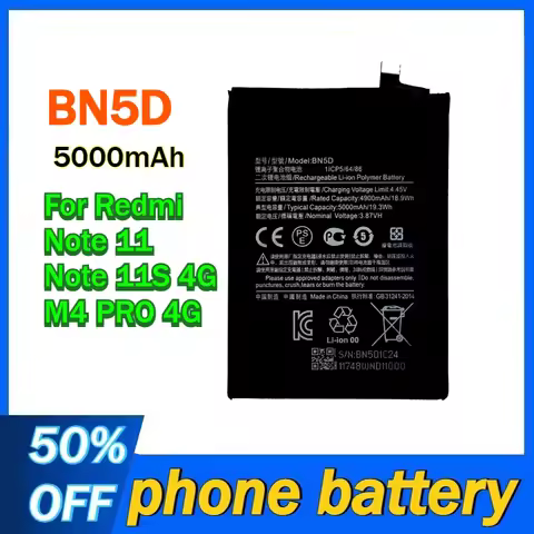 High Quality BN5D 5000mAh Replacement Mobile Phone Battery For Redmi Note 11 Note 11S 4G M4 PRO 4G B