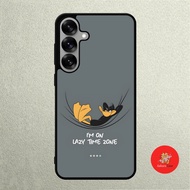 Case SAMSUNG A57 A56 A37 A36 A50 A50 A51 A52 A53 A54 A55 Rubber Softcase LAZY Time Zone