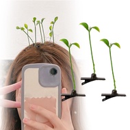 Japan South Korea New Style Cute Plant Funny Small Bean Sprout Germination Grass Dull Hair Clip