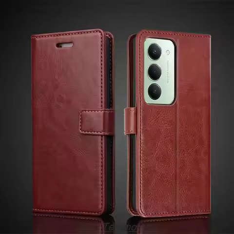 Card Holder Cover Case for Xiaomi Redmi 15 5G EUR 171mm / Redmi 15 4G 5G Pu Leather Flip Cover Retro