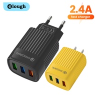Elough 3 Ports USB Charger Mobile Phone Charger Travel Adapter For Xiaomi Huawei