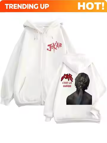 Rapper Jokair Jok Rapper 2025 Graphic Hoodie Zipper Men Women Jacket Hiphop Streetwear Outfit Sweats