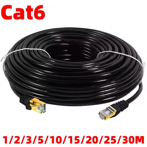 5/10/15/20/25/30M Ethernet Cable Cat 6 Flat Long High Speed Network Cable Rj45 Connectors for Router