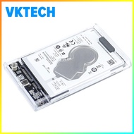 [Vktech] 2.5 Inch Mobile Hard Drive Case SATA External HDD/SSD Case 10Gbps Portable Hard Disk Box USB 3.2 Gen1 for Laptop Desktop