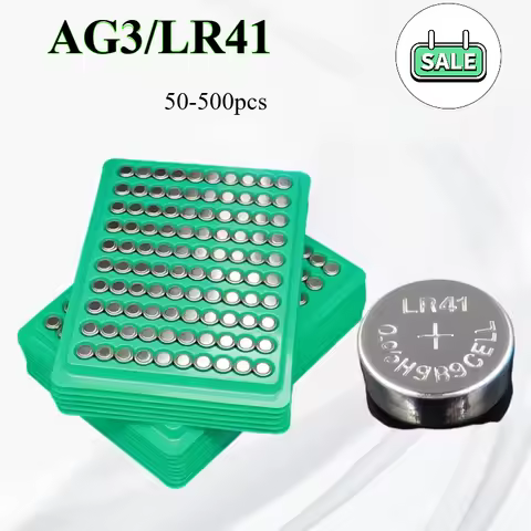 50-500pcs LR41 AG3 Coin Alkaline Battery 1.55V Button Batteries SR41 192 CX41 392 L736 384 SR41SW Ca