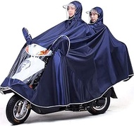 Universal Fully Enclosed Unisex Double Bike Wind Jacket Breathable Mirror Cover Cape for Mens Womens Cycling Bicycle Bike Scooter Outdoors Motorcycle/Scooter Cycling Jacket Poncho Raincoat Cape, Blue