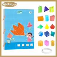 WHPHous Pull String 3D Geometry Learning Book3D Geometry Learning Book With Braided Rope Design Teac